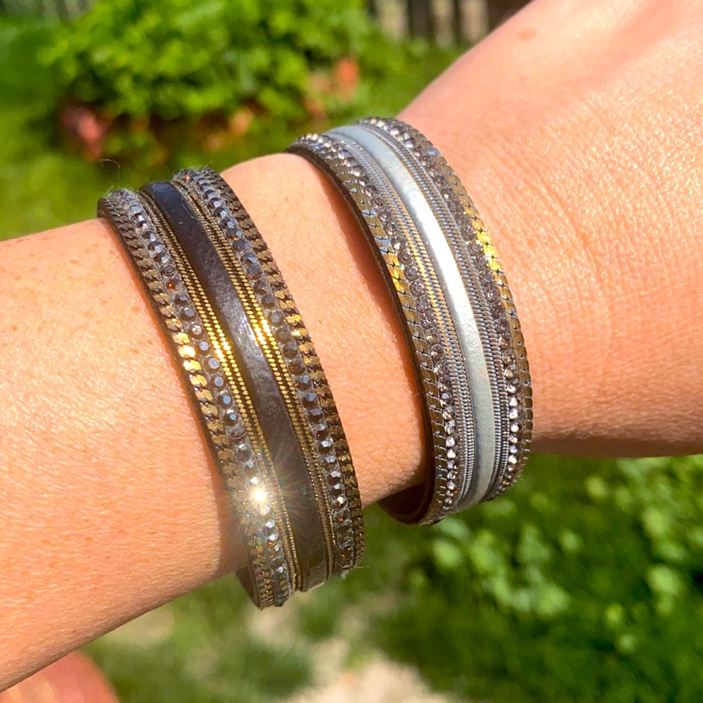 Express Two Magnetic Clasp Rhinestone Bracelets